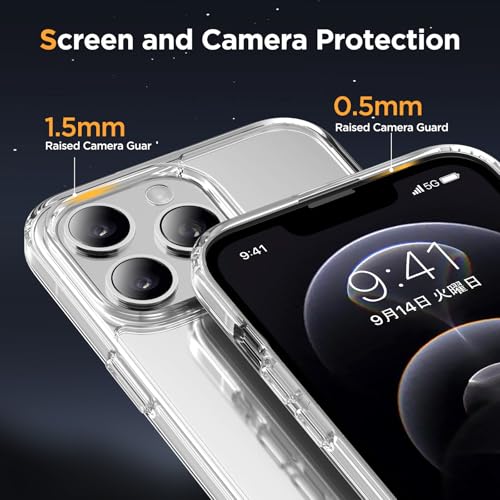 Image of Miracase Magnetic for iPhone 12 /12 Pro Case (Compatible with MagSafe) Military-Grade Protection, Shockproof, Anti-Fingerprint Translucent Matte Phone Cover for iPhone 12 /12 Pro Case 6.1 inch, Clear