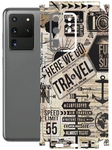 Image of AtOdds - Full Body Back Screen Guard Protector Film - Lamination Wrap Skin Sticker Compatible with Samsung Galaxy S20 Ultra | Scratchproof Matte Finish (Explore)