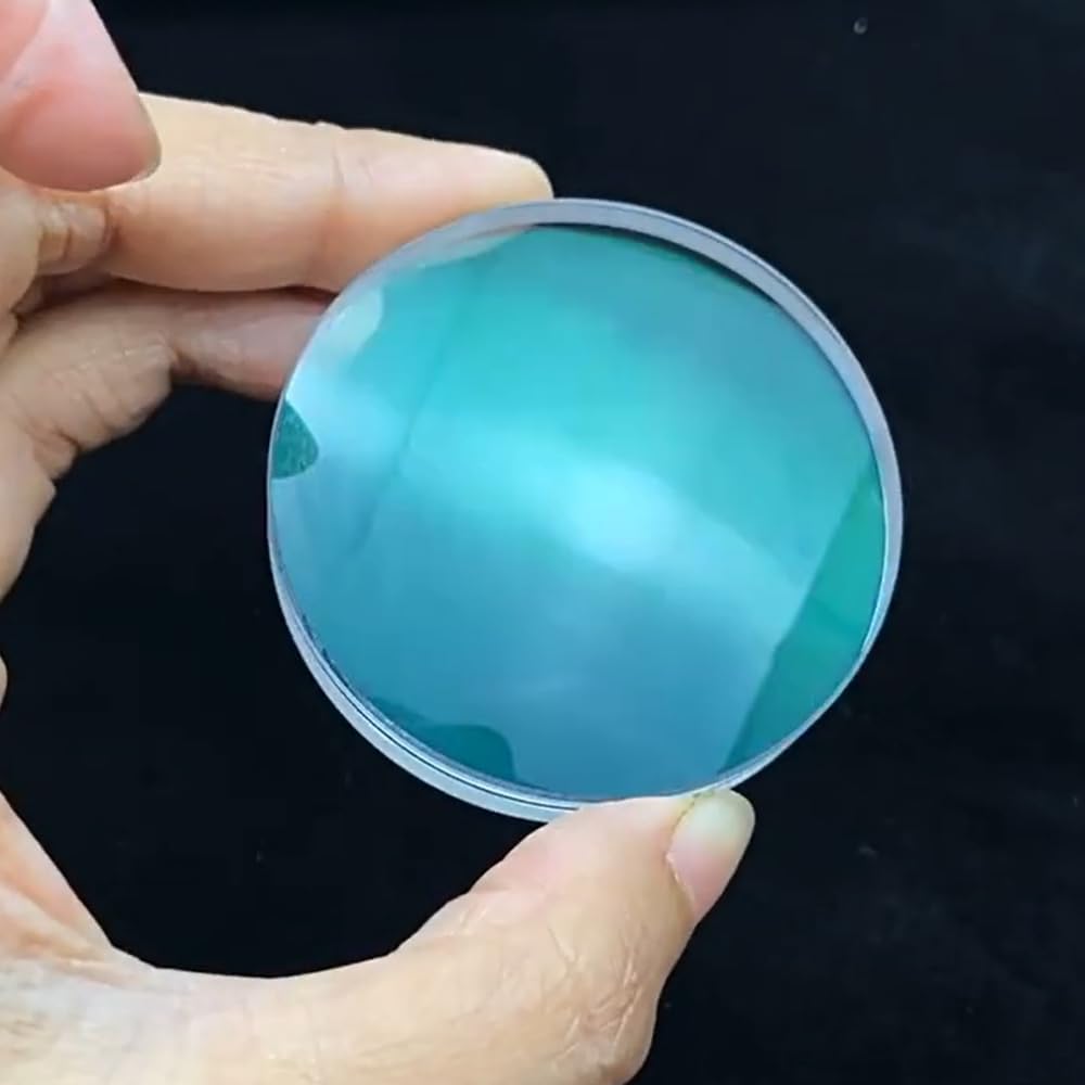 D60mm Series Glued Objective Lens, 60F410 Fused Blue-Coated Chromatic Aberration Lens for Astronomical Telescope Accessories (D61.5F228 Glued Green Film)
