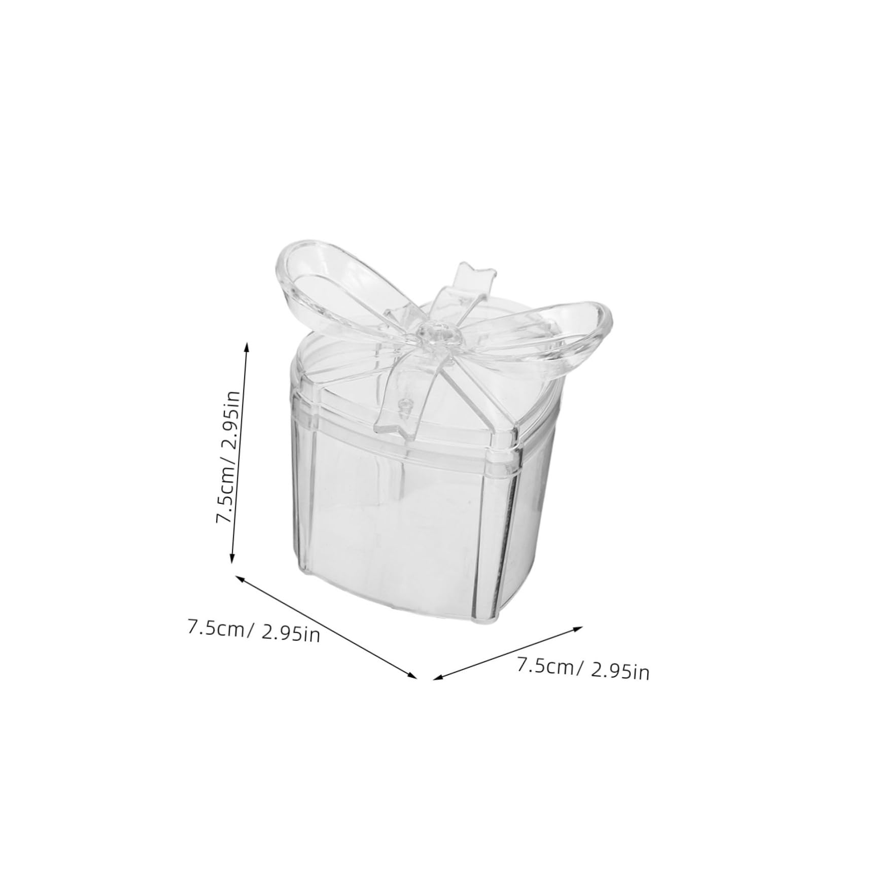 NOLITOY 12pcs Heart Shaped Candy Containers with Bow Durable Decorative Storage Jars for Sweets Cookies and Treats for Birthdays Weddings and Valentines