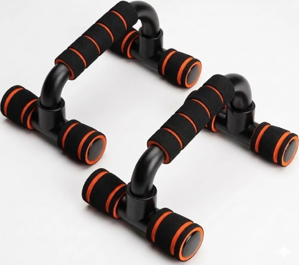 Push Up Bar for Home Workout: Enhance Your Chest & Arm Strength [Capacity:120 KG] | Push up Stand for Home Gym with Non-Slip & Comfortable Grip | Home Gym Eqipement for Men & Women, 22x14x12 cm-picture-28