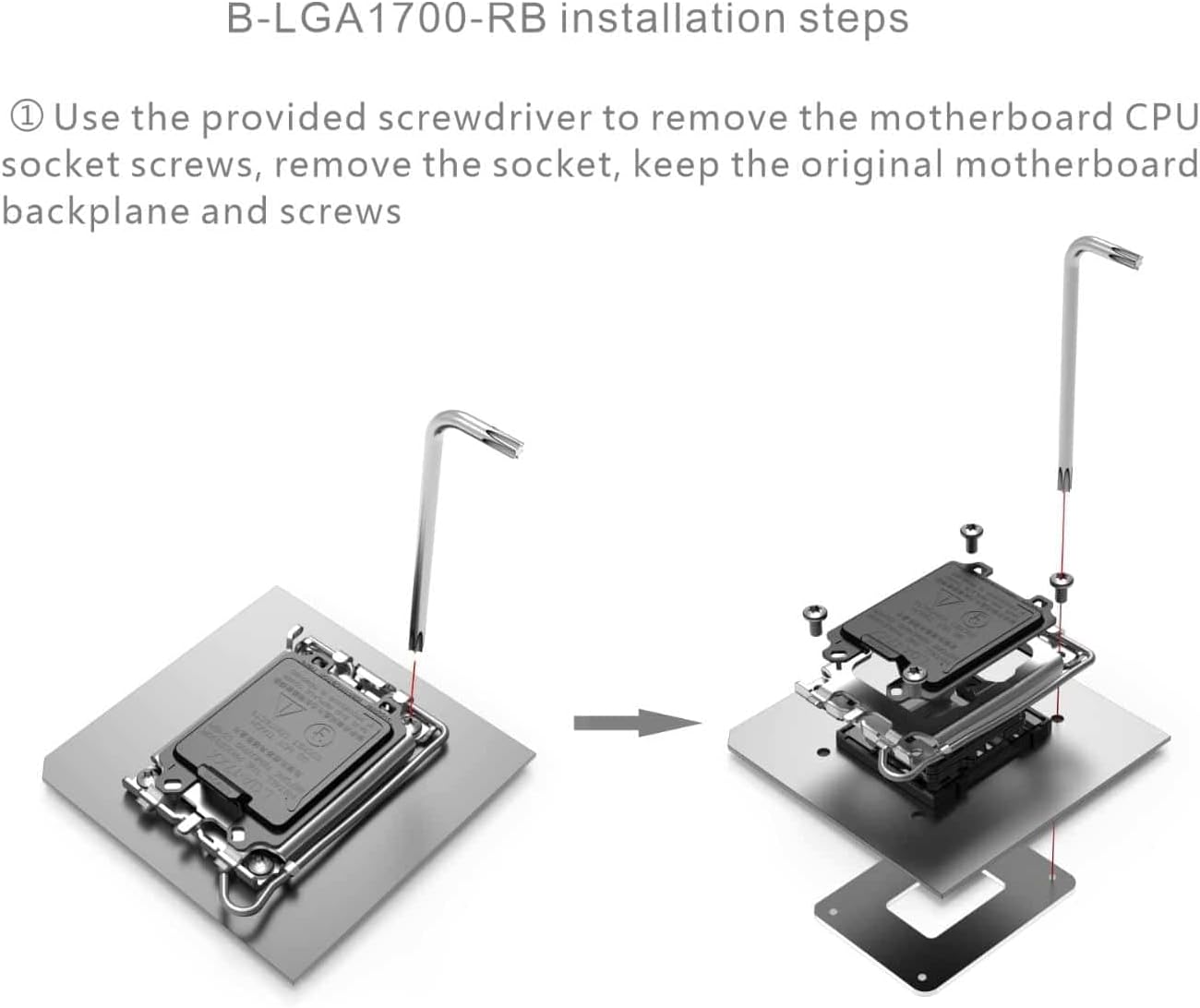 Bykski Anti-Deformation Backplate for Intel Socket LGA 17xx / 18xx Motherboards (B-LGA1700-RB)