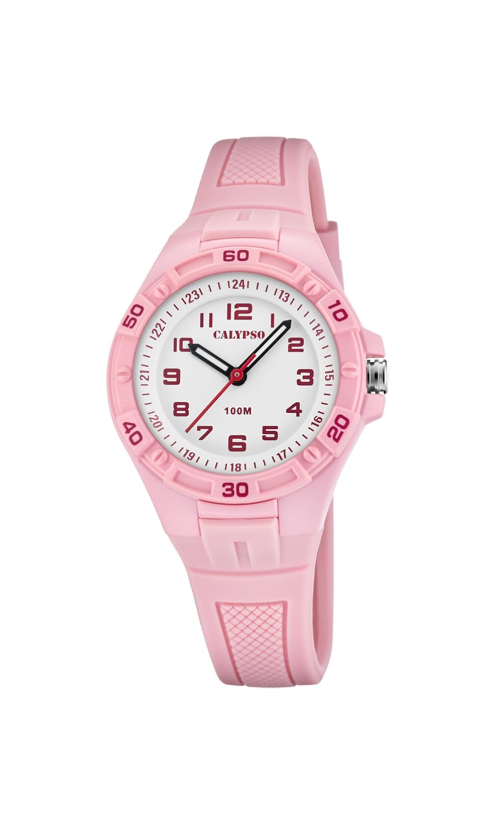 Calypso Orologio Bambino Analogico - Gomma Rosa - Movimento al Quarzo - Vetro ad Alta Resistenza - Impermeabile 10 ATM - Junior Collection - K5832/2