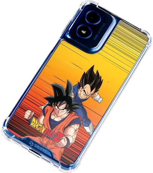Skinit Clear Phone Case Compatible with Moto G Play 4G - Officially Licensed Dragon Ball Z Goku & Vegeta Design