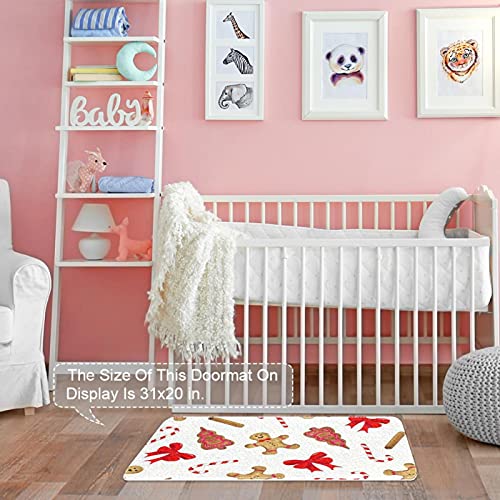 Alfombrilla lavable resistente con estampado de Navidad para proteger el suelo de tu recibidor 7