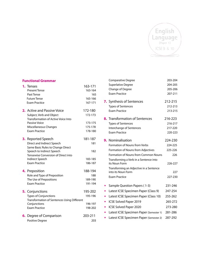 All In One English Language (Paper 1) ICSE Class 9 and 10 2022-23 Edition (Old Edition) 2