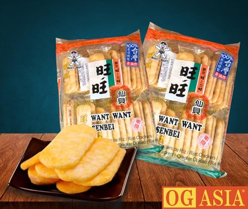 WANT WANT Senbei Reiscracker – Knuspriger Snack mit Sojasauce – OG ASIA – 112g