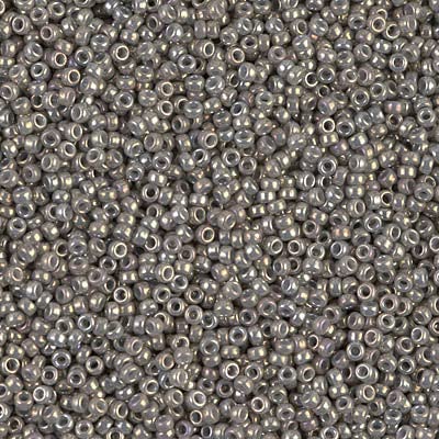 Galvanized Grey Luster 15/0 Round Miyuki Seed Beads Apx 8.2g Tube