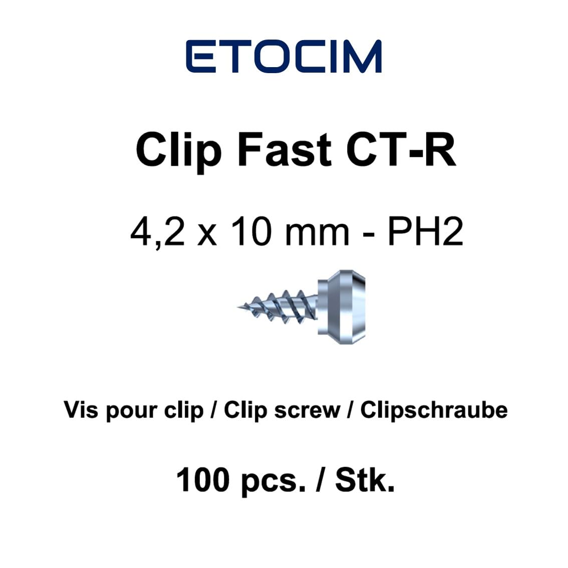 Vite a perno per falegnameria in PVC 4,2 x 10 mm PH2 CT-R – finestra e