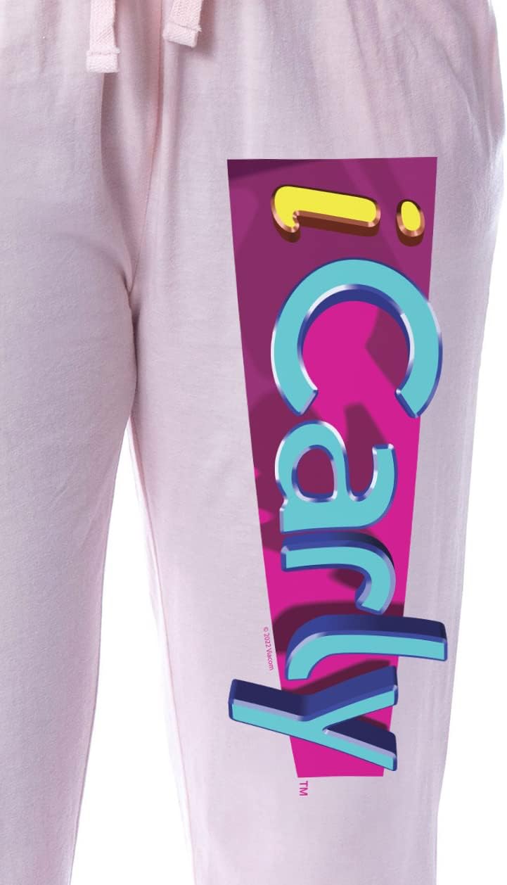 Nickelodeon ICarly Women's Television Series Logo Sleep Jogger Pajama Pants (Medium)