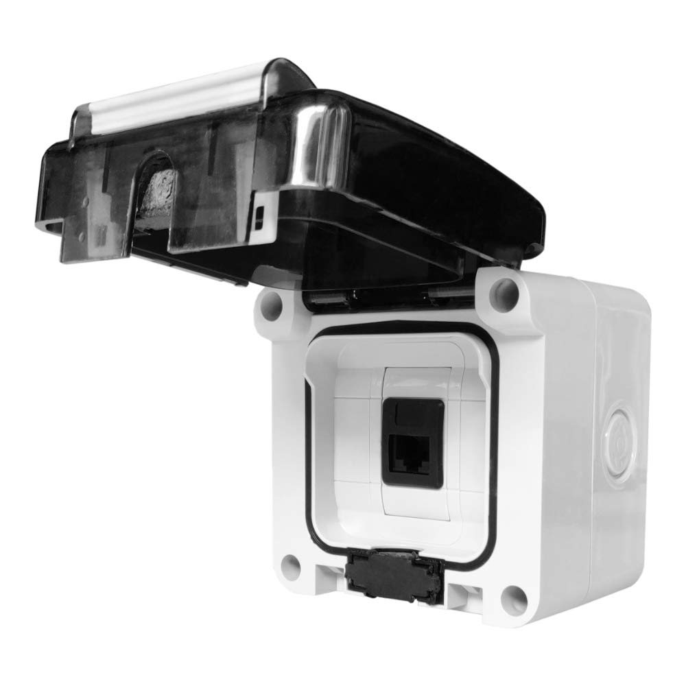 Gniazdko RJ45 w obudowie hermetyczne IP66 LAN gniazdo sieciowe gniazdo danych puszka przyłączeniowa puszka natynkowa SCAME 5192