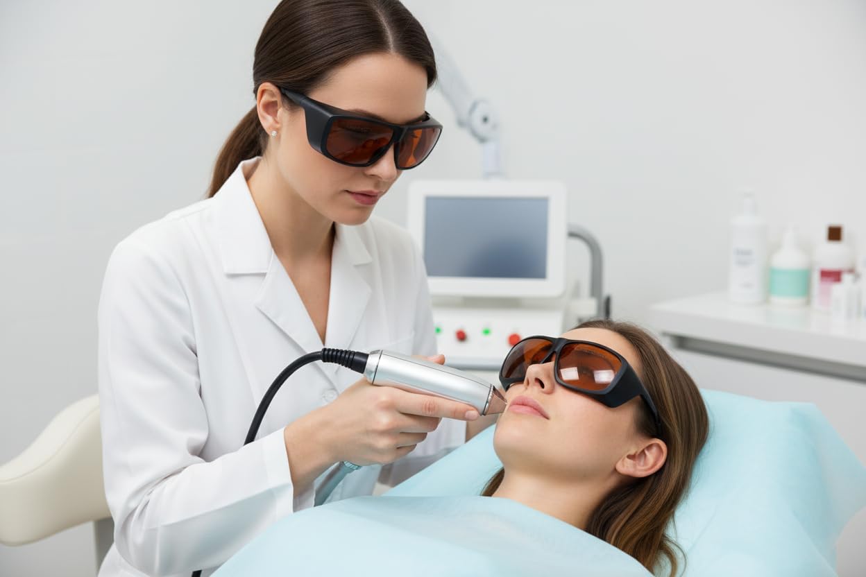 LaserPair 532 & 755 & 1064nm OD7+ Laser Safety Glasses, Lightweight Protective Glasses for Medical and Tattoo Procedures (Model: GTY-3)