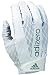 adidas Adizero 4.0 Adult Football Receiver's Gloves, White/White, Small