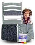 Sitzkissen Hochstuhl kompatibel mit Stokke Tripp Trapp   Made in Germany   Waschbares Hochstuhl Kissen aus Wollfilz easy and green®