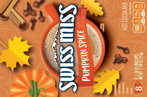 Miniatura 8 de Swiss Miss Mezcla de cacao caliente con sabor a especias de calabaza, 8 paquetes