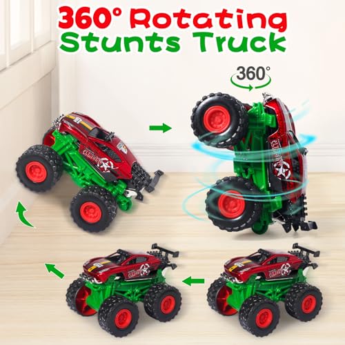 KARMOUNT Mini Monster Trucks Set, Diecast Cars, Powerful Pull Back Cars - image 3