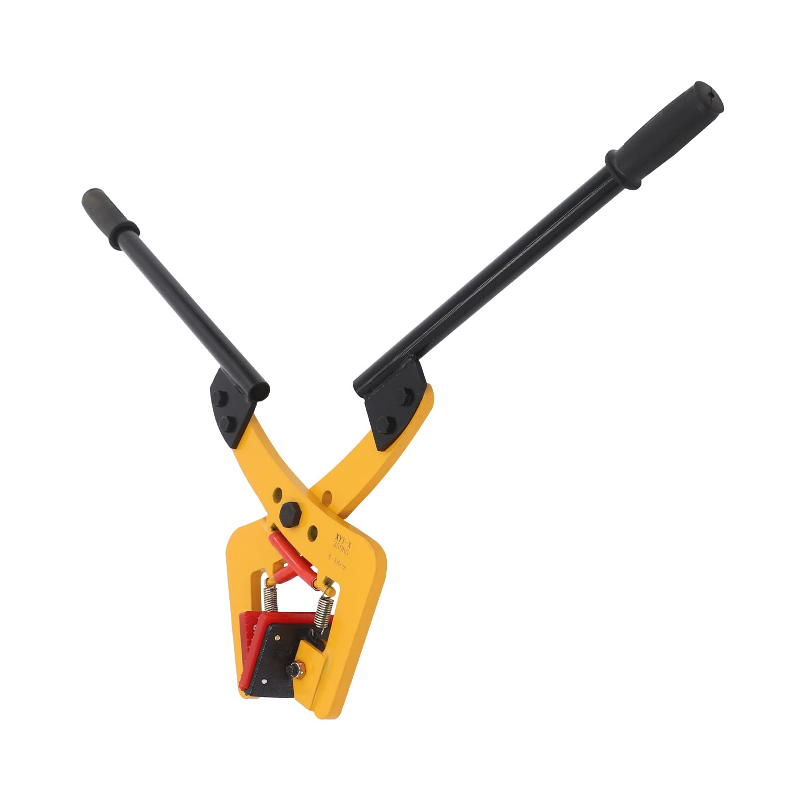 Handgriff Doppelhebe Bordsteinzange, Versetzzange für Steine 350kg, Steinzange mit verstellbarer Öffnung 4–18cm, PU-rutschfesten Polstern, für Marmor Beton Granit