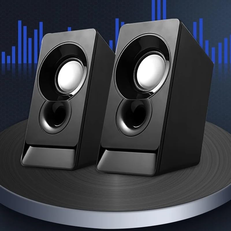 Altavoces de escritorio con subwoofer periféricos de audio estéreo con cable 2