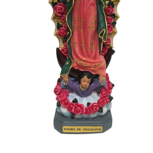 Estatua Nuestra Señora de Guadalupe 12 Pulgadas Decoración Religiosa miniatura 3