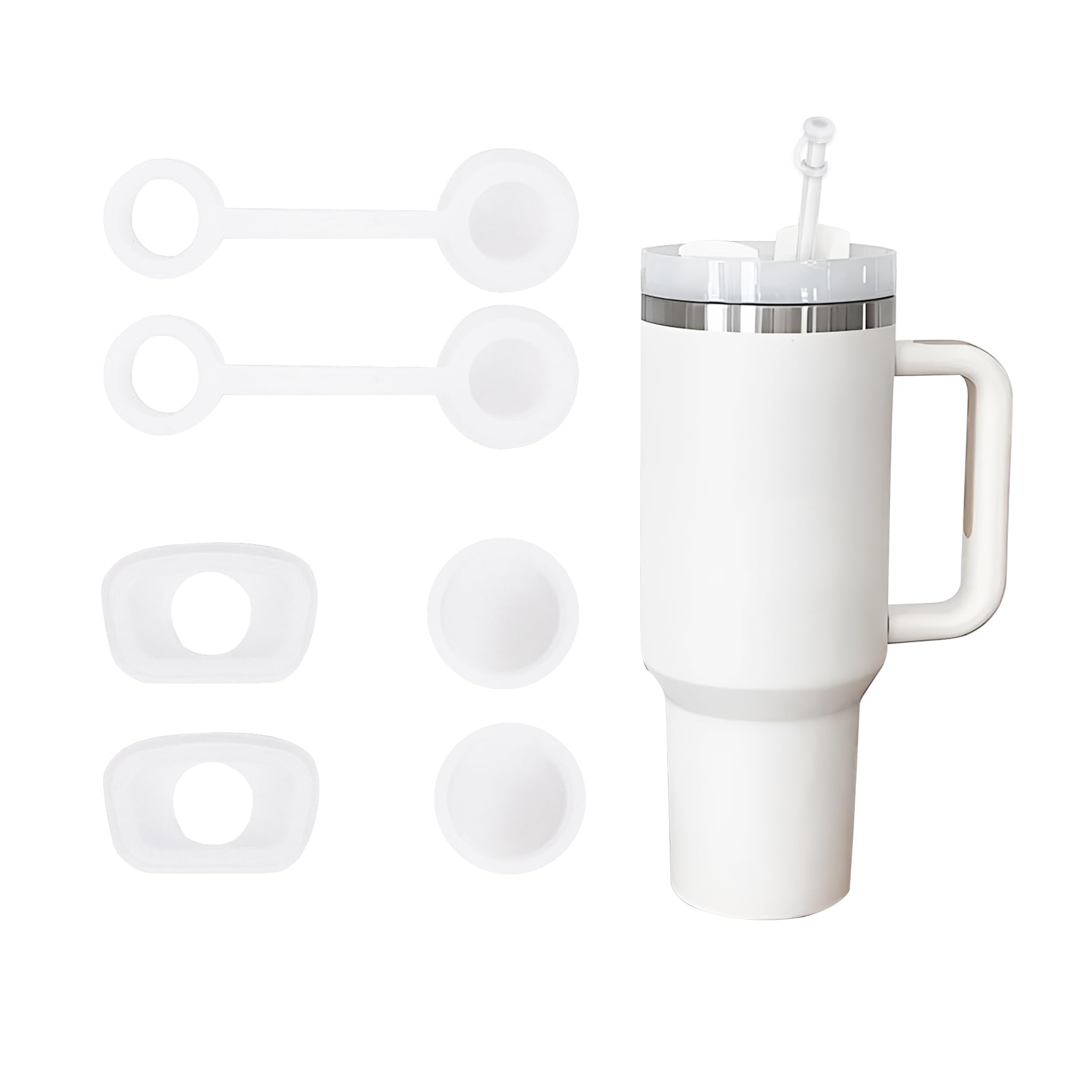 Toppers De Paille Pour Gobelets,Embouts De Paille En Silicone