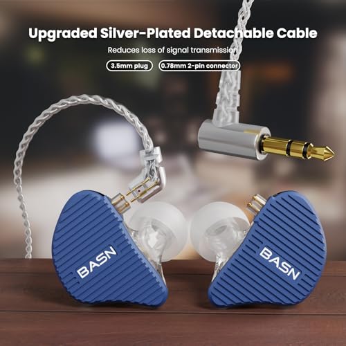 Image of BASN Mix-PD in Ear Monitor,Planar Driver+Dynamic Driver 2-Pin Cable,Blue