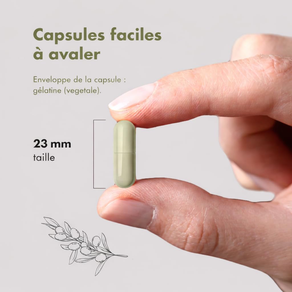 Granatum Plus | Extrait de Olive | Extrait de feuille d'olivier | Extrait de feuilles d'olivier | Hydroxytyrosol Plus | Complément alimentaire | Polyphénols naturels | (1 Boîte de 60 Gélules)