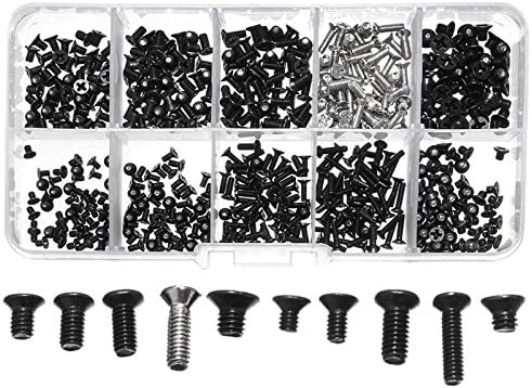 Alloy Steel Universal Laptop Screws Kit for IBM, HP, Lenovo, Samsung, Dell Sony, Toshiba, 10 Different Size of M2, M2.5 & M3 Screws Each 50 pcs Pack Of 500 Pieces
