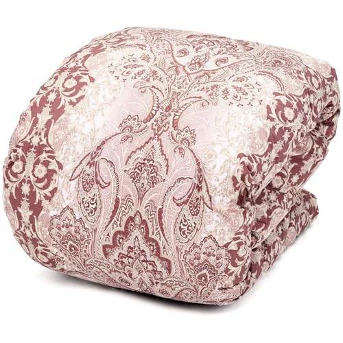 昭和西川 羽毛布団 シングル 冬用 日本製 フランス産 ホワイトダック ダウン90% 1.1kg 立体キルト 2026年 福袋 FBPEC9020 ピンク
