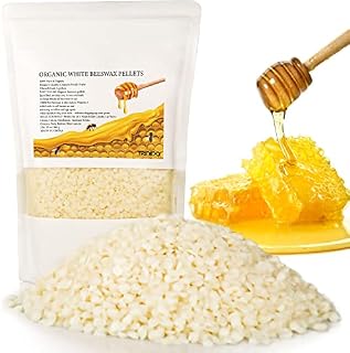 Beeswax Pellets 906g(32 oz), TRINIDa 100% Organic White Bees Wax for DIY Candles, Beeswax for Candle Making, Skin, Body, Face, and Hair Care, Lotions, DIY Creams, Lip Balm and Soap Making Supplies