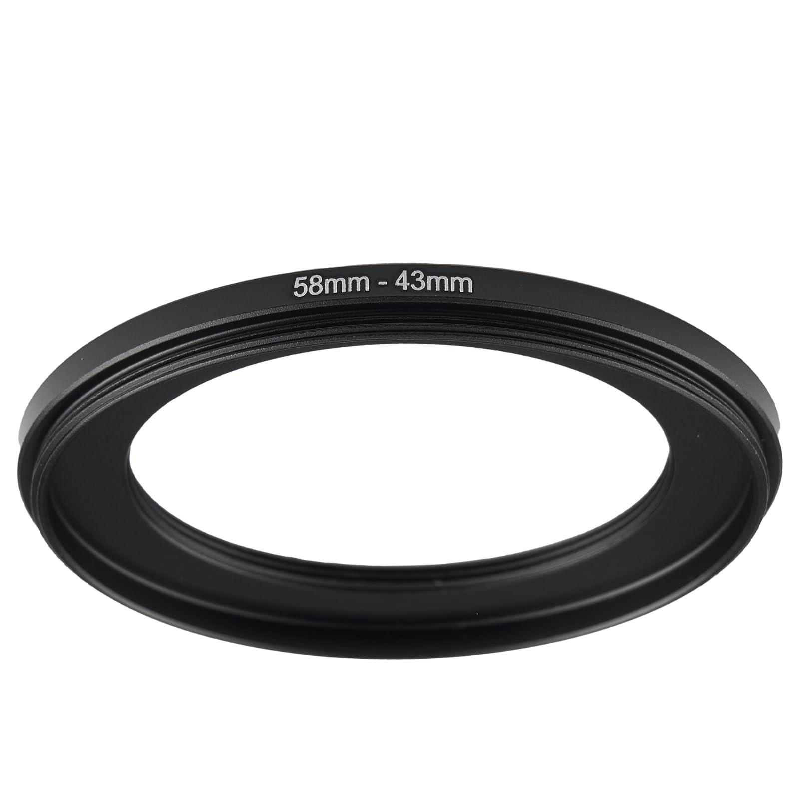 58mm to 43mm Step-up Adapter Rings Filter Adapter Black Metal Step Down Filter Ring Adapter Compatible with All Brand UV CPL ND Camera Lens Filter Stepping Rings (58mm-43mm)