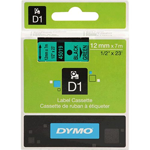 Preisvergleich Produktbild DYMO Schriftbandkassette, Schrift: schwarz, Grund: grün, Breite 12mm, 7m