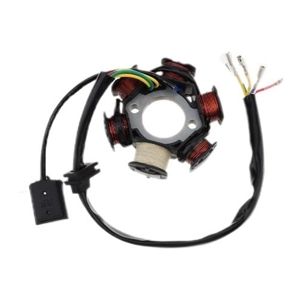 Motorcycle Magnet Coil Generator Stator Motorcycle Ignition Coil CDI Solenoid Relay Wiring Harness 4 Stroke for 50cc 70cc 110cc 125cc ATV 4 Wheeler Quad Pit