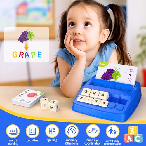 DEGIDEGI Educational Toys for Kids Ages 3-8, Matching Letter Spelling Math Counting Game,Learning Game for Preschool& Kindergarten Kids, Birthday Gifts for 3 4 5 6 7 Year Olds Boys&Girls - Image 4