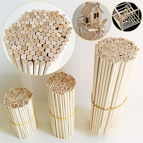 5 0 stks Ronde houten stok for ambachten Diy En huis houten decoratie (Color : 20x0.8cm) - Image 3