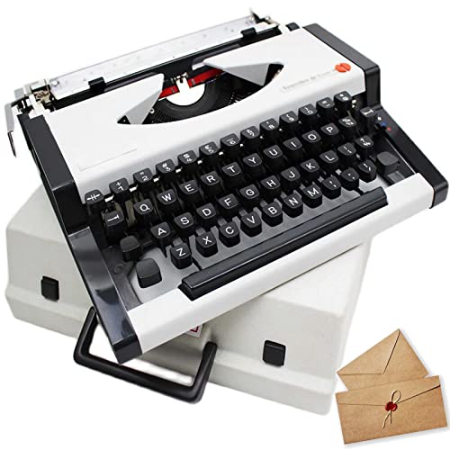 Vintage Typewriter,Mechanical English Typewriter,1980 Traditional Lassic Nostalgia Portable Manual Typewriter,Normal Use Retro Typewriter #TOP16