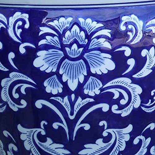 Amazon.co.jp: 水鉢 大型 陶器 青 ヒマワリ 10号 鉢カバー プランター