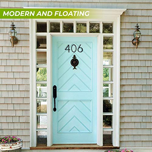 Makrolon House Number - 5 Inch Height Black Floating Modern House Numbers For Home Decoration Made By Alloy Zinc (8) #TOP5