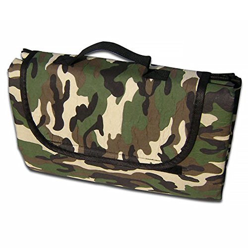 SDYDAY Picknick Decke, Picknick Pad Feuchtigkeit Wandern Zelten Matte Kissen Strand Picknick Teppich mit Griff Militär Tarnfarbe Luft Matratze Ultraleicht Wasserdicht Outdoor Tragbar - 180x150cm