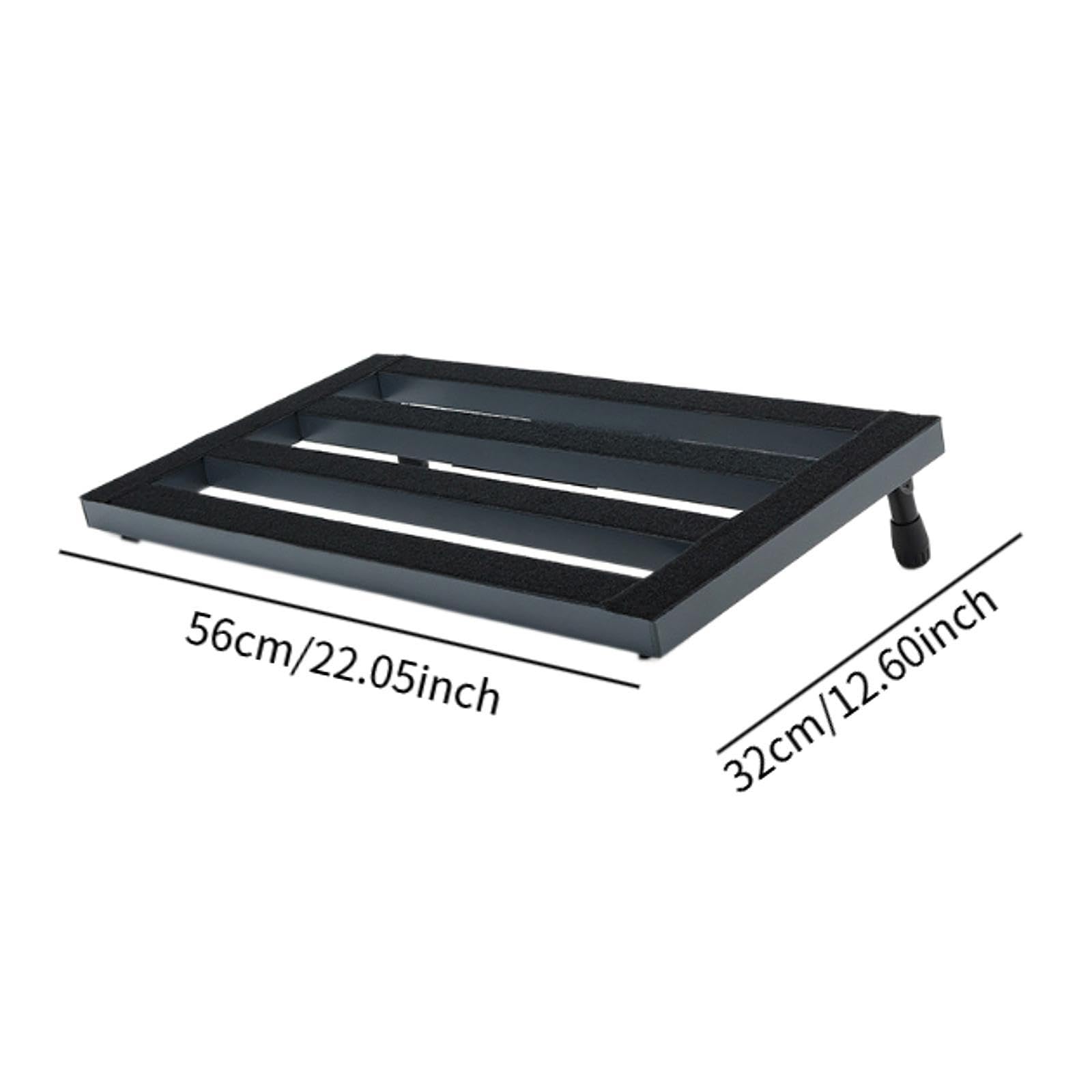 Milageto Pedalera para Guitarra con Tablero de Efectos Diseño Ligero en Aluminio Función de Fijación de Pedal Y Fácil Transporte Adecuada para Bandas Prácticas, 56x32cm