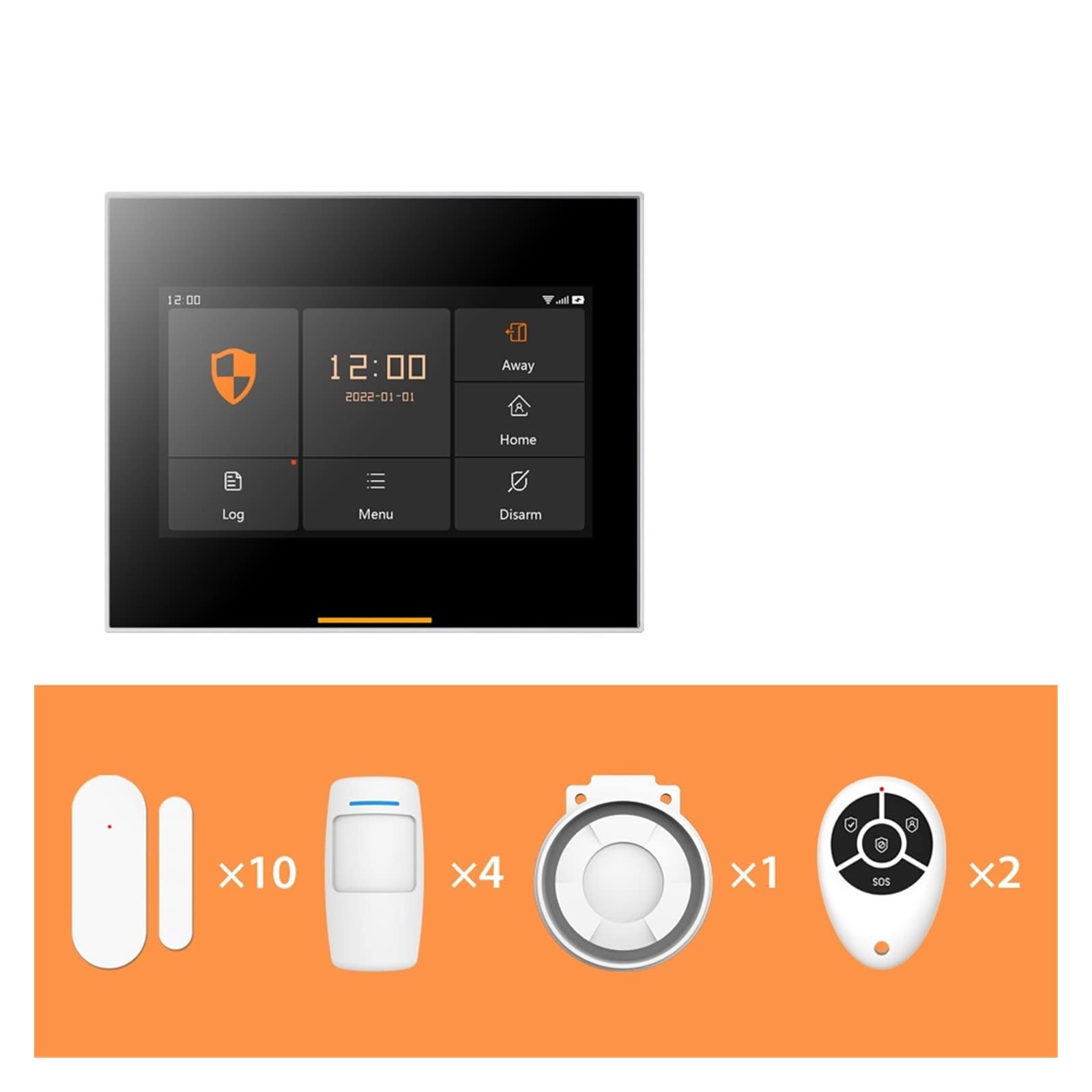 Alarm System 433MHz Wireless Wifi 4G Smart Home Security Alarm System Kits For Garage And Residential Support Tuya House Alarms Security System, WiFi Door Alarm ( Color : 4G H501 Set N 4-10 , Size : 1