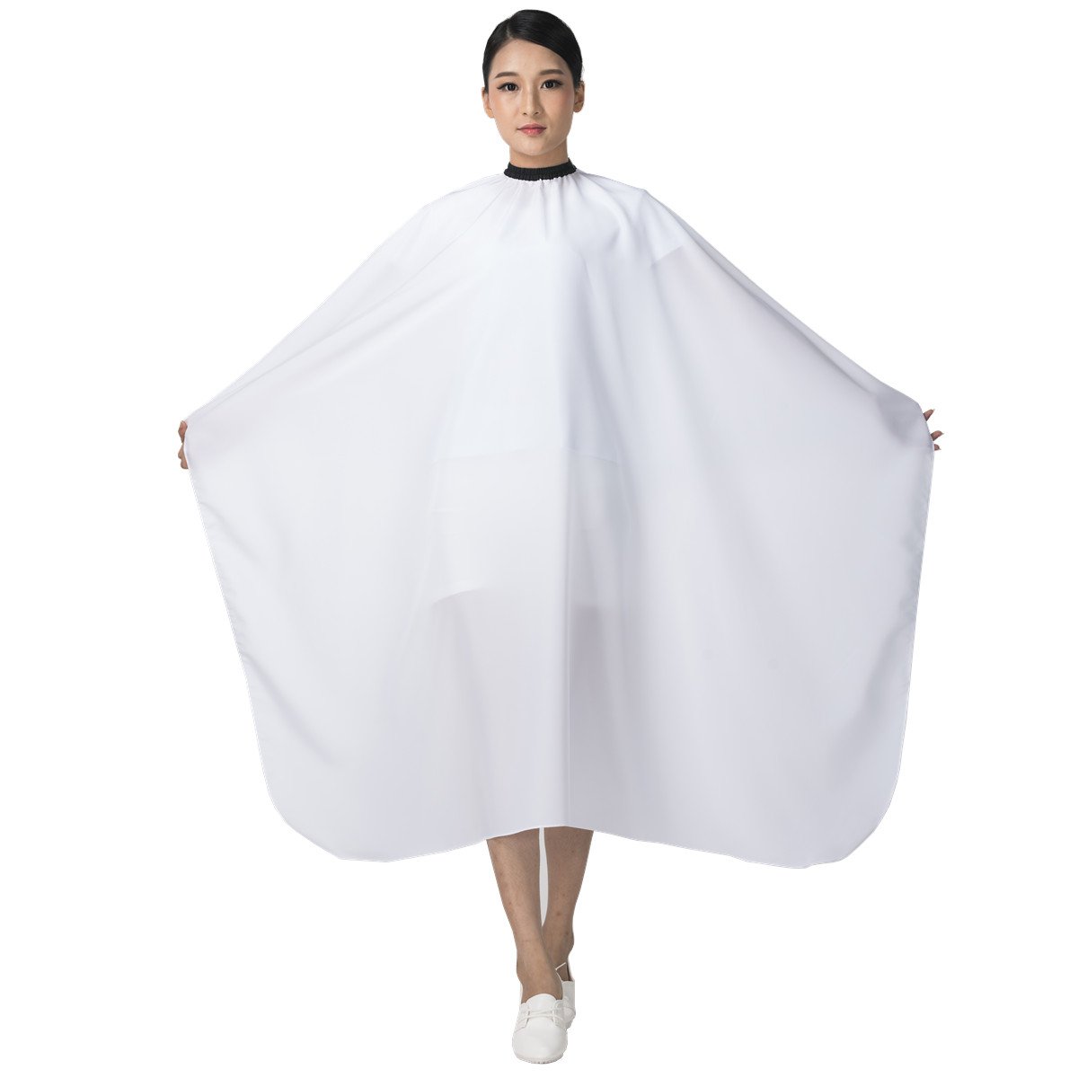 Cape de coupe de cheveux blanche 137x157 cm C026005b pour salon - 5