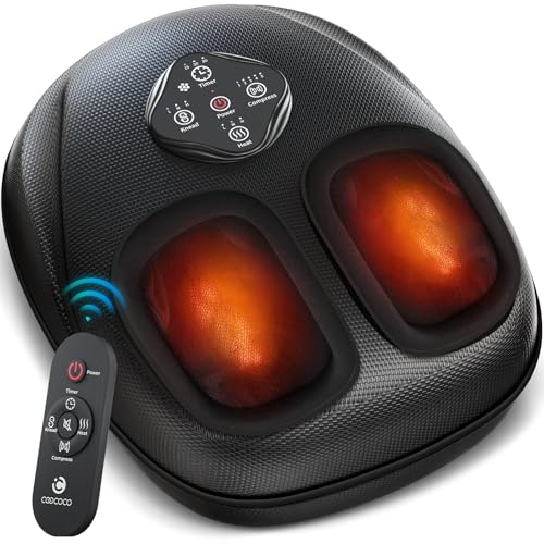 CooCoCo HSA Store Eligible Foot Massager with Heat, Plantar Fasciitis Feet Massager with Remote, Gifts for Women Men Mom Dad, Deep Kneading & Compression, Foot Warmer for Home Office, Fits Size 14