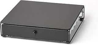 Nifty Coffee Pod Drawer – Compatible with K-Cups, 36 Pod Pack Holder, Non-Rolling, Compact Under Coffee Pot Storage Sliding Drawer, Home Kitchen Counter Organizer, Black