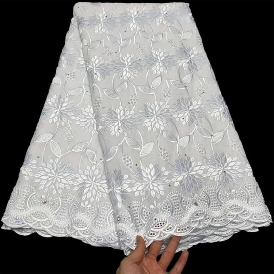 Cotton lace suède op　yilon Soft Swiss Lace Fabric Stone African Lace Fabric 5Yards