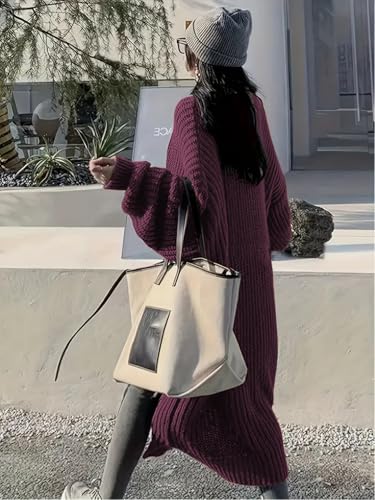 Image of Womens Long Cardigan Sweaters Open Front Oversized Duster with Pocket for Women 2025 Fall Winter Knit Design Coats
