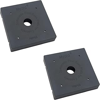 Myard PBP66 Post Base Plate for 6x6 Inches Wood Post, Provides Code Required 1 Inch Stand-Off from Concrete Ground (6" x ...