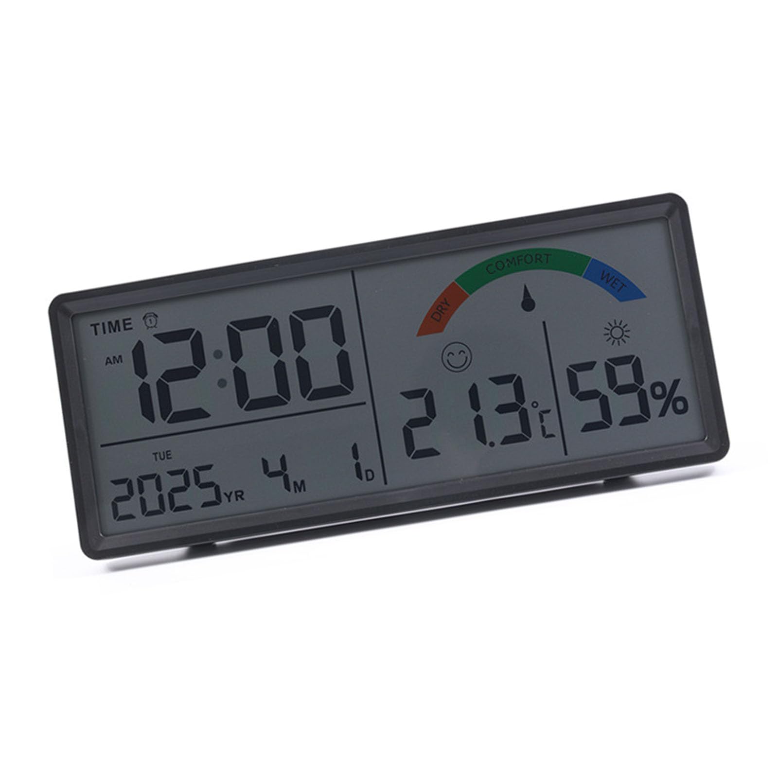 Orologio Elettronico Multifunzionale Monitoraggio della Temperatura Interno Setup Easy Batteria A Funzionamento con 2 Allarme E Snooze Display Grandi Dimensioni per Anziani Facile Leggibilità
