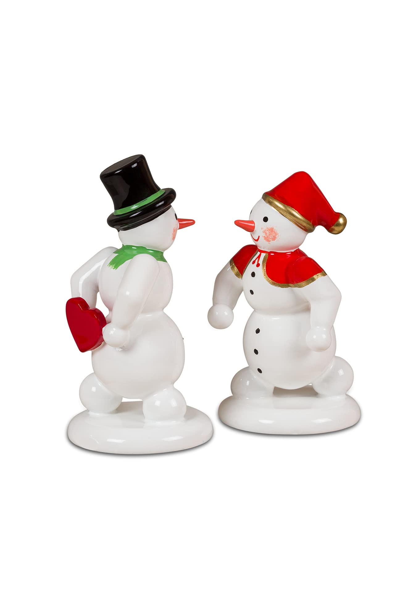 Bonhomme de neige figurine de collection artisanale Saint-Valentin