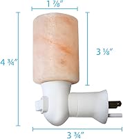 Vista 7 de AULTRA Lámpara de sal de noche con luces de cristal natural del Himalaya, enchufe con certificación UL para dormitorios o baños (paquete de 1)