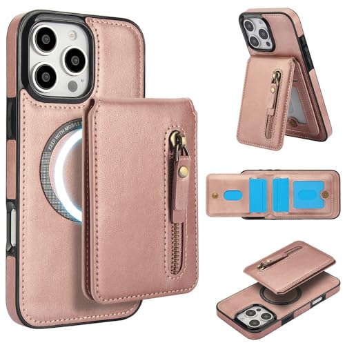 Étui portefeuille iPhone 17 Pro Max résistant fermeture éclair